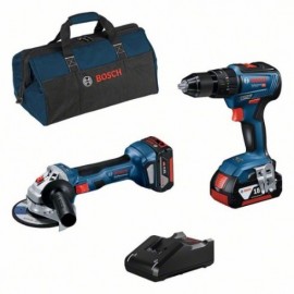 KIT AMOLADORA GWS18V+GSB18-55 2BAT 4A
