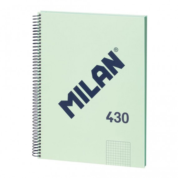 Cuaderno a4 cuadriculado(5x5mm) verde, con espiral.
