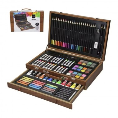 Set maletín arte madera 112pcs, 114200020,