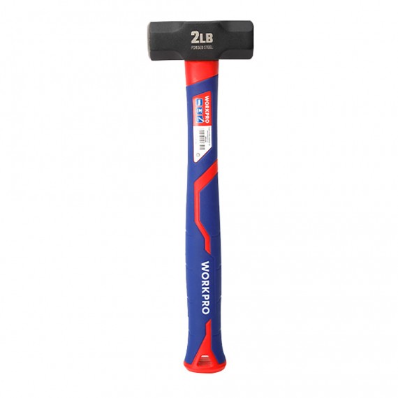 Martillo de cantero de 1000g con mango de fibra de vidrio. workpro