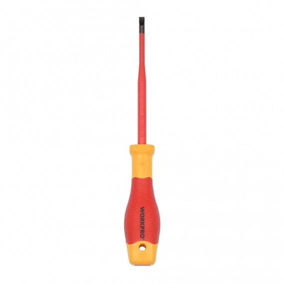 Destornillador plano aislado vde 0,5 x 3 x 100mm. workpro
