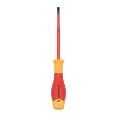 Destornillador plano aislado vde 0,5 x 3 x 100mm. workpro