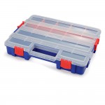 Organizador de compartimentos apilable con tapa 18 divisiones. workpro