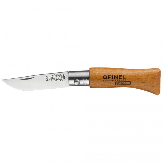 Navaja acero carbono nº2, hoja de 3,5cm. opinel