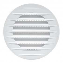 Rejilla ventilación redonda empotrable con mosquitera ø70mm abs blanca