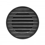 Rejilla ventilación redonda empotrable con mosquitera ø70mm abs gris antracita