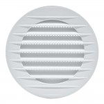 Rejilla ventilación redonda empotrable con mosquitera ø80mm abs blanca