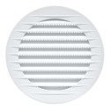 Rejilla ventilación redonda empotrable con mosquitera ø100mm, abs, blanca