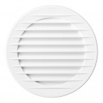 Rejilla ventilación redonda empotrable con mosquitera ø120mm abs blanca