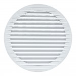 Rejilla ventilación redonda empotrable con mosquitera ø150mm abs blanca