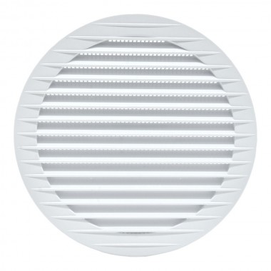 Rejilla ventilación redonda empotrable con mosquitera ø150mm abs blanca