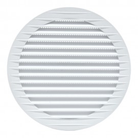 Rejilla ventilación redonda empotrable con mosquitera ø150mm abs blanca