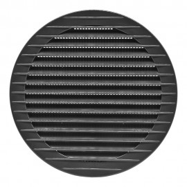 Rejilla ventilación redonda empotrable con mosquitera ø150mm abs gris antracita