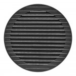 Rejilla ventilación redonda empotrable con mosquitera ø150mm abs gris antracita