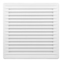 Rejilla ventilación cuadrada empotrable ajustable ø 80-150 con mosquitera 170x170x11,5mm abs blanca