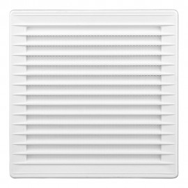 Rejilla ventilación cuadrada empotrable ø 100mm con mosquitera 170x170x10mm abs blanca