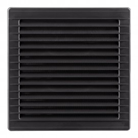 Rejilla ventilación cuadrada empotrable ø 100mm con mosquitera 170x170x10mm abs gris antracita