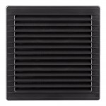Rejilla ventilación cuadrada empotrable con mosquitera abs ø10mm gris antracita
