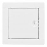 Tapa de registro empotrable cuadrada de acero blanco 15x15cm