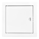 Tapa de registro empotrable cuadrada de acero blanco 20x20cm