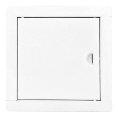 Tapa de registro empotrable cuadrada de acero blanco 20x20cm