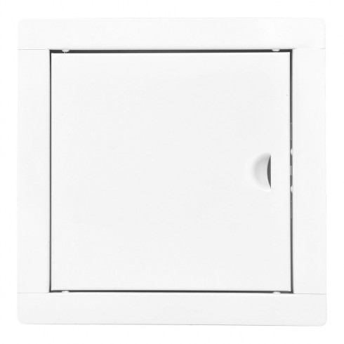 Tapa de registro empotrable cuadrada de acero blanco 20x20cm