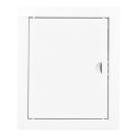 Tapa de registro rectangular empotrable acero blanco 20x25cm