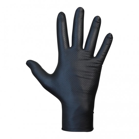 Guante agility grip nbr s/polvo negro t10.caja 50 und. juba