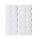 Discos adhesivos de cierre de gancho y bucle ø20mm. blanco, 2146-2, inofix