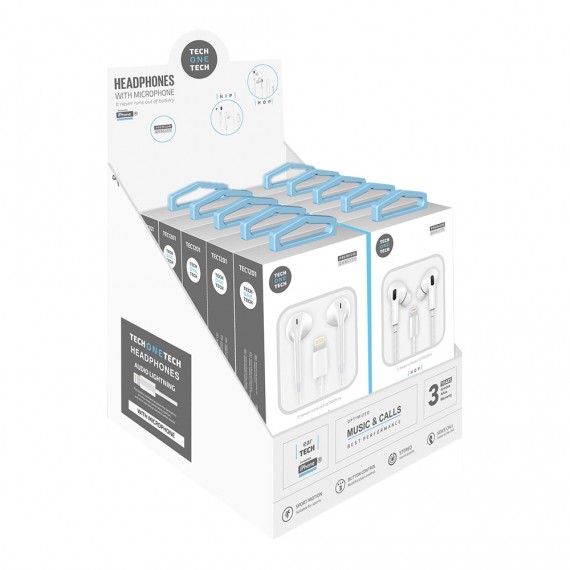 Expositor auriculares eartech 10unid hop, comp.apple tech one tech