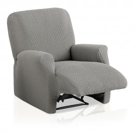 Funda bali gris muliti-elástica para sofa relax completo 1 plaza