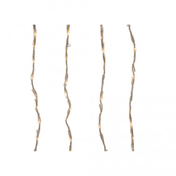 Cortina de leds para balcon exterior blanco calido 2x1m 220 leds