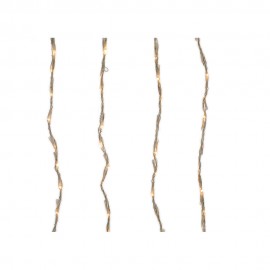 Cortina de leds para balcon exterior blanco calido 2x1m 220 leds