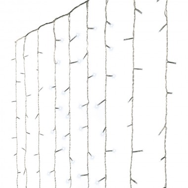 Cortina de leds para exterior blanco frio 2,25x1,5m-240 leds