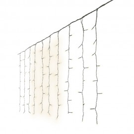 Cortina de leds para exterior blanco calido 2,25x1,5m-240 leds