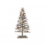 Arbol de troncos micro led efecto nevado 25x12x50cm