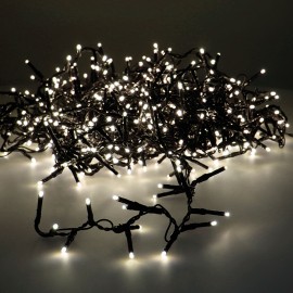 Guirnalda led compact 500 leds parpadeante exterior blanco calido cable verde 16 m
