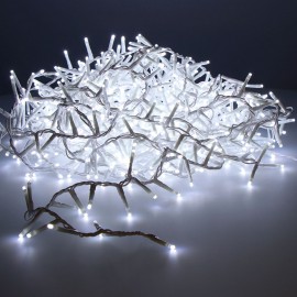 Guirnalda led compact 500 leds parpadeante exterior blanco frio cable blanco 16 m
