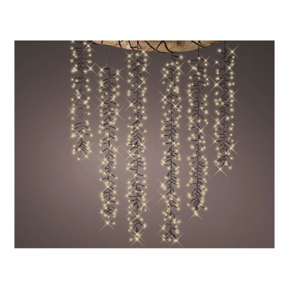 Cortina cascada ideal para árboles con 8 funciones 200cm 480 leds
