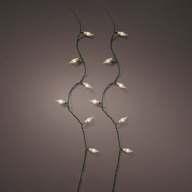 Guirnalda led color blanco cálido 8 funciones efecto centelleo para interior 1790cm 493275
