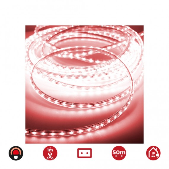Tira de led 50m. 60 leds/m 4,2w/m rojo edm ip44 220-240v