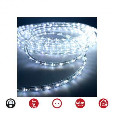 Tubo flexiled 2 vias fijo 48m. 30 leds/m blanco frio