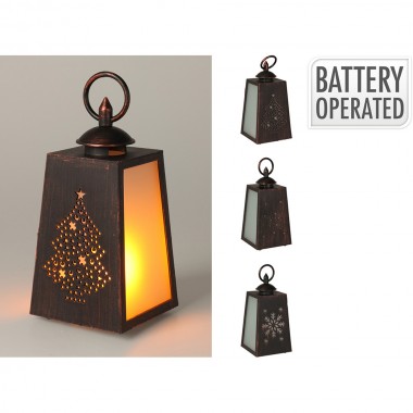 Farol led efecto llama, a pilas, 3 modelos, 10x19cm. basics