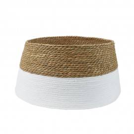 Cubremacetas, bicolor blanco / marrón. ø70x28cm.