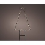 Estaca microled en forma de pino, para exterior, 18x0,6x27cm. lumineo