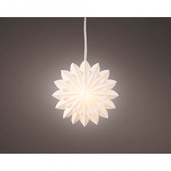 Estrella colgante de papel led, ø40 x 20,5 cm.