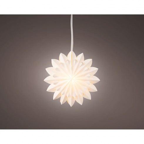 Estrella colgante de papel led, ø40 x 20,5 cm.