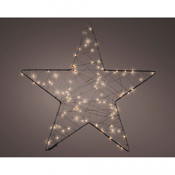 Estrella de malla micro led, ø38 cm.
