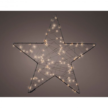 Estrella de malla micro led, ø38 cm.