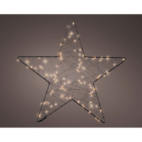 Estrella de malla micro led, ø38 cm.